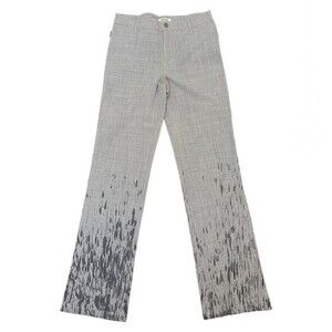 VTG Moschino Jeans 90s Grey Drip Flare Pants 8